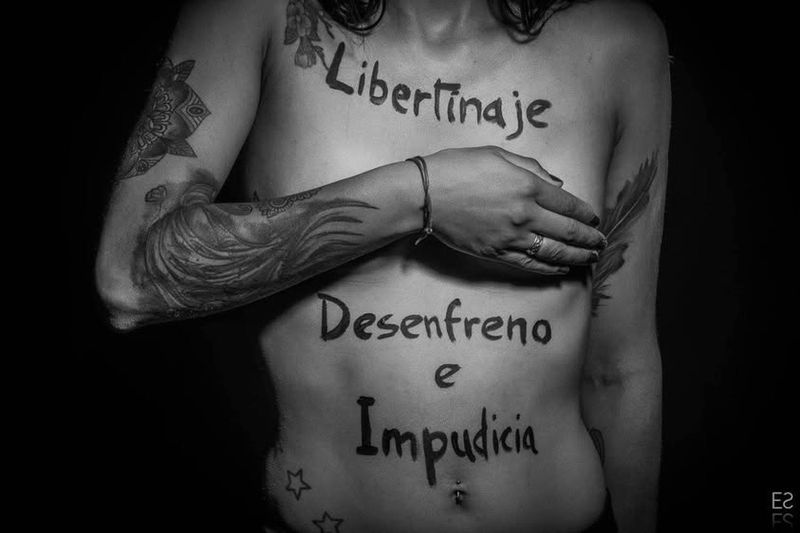 Fotografía de Estanislao Santos: Retrato intervenido contra la violencia machista