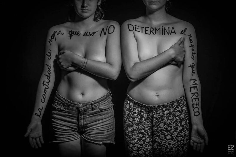 Fotografía de Estanislao Santos: Retrato intervenido contra la violencia machista